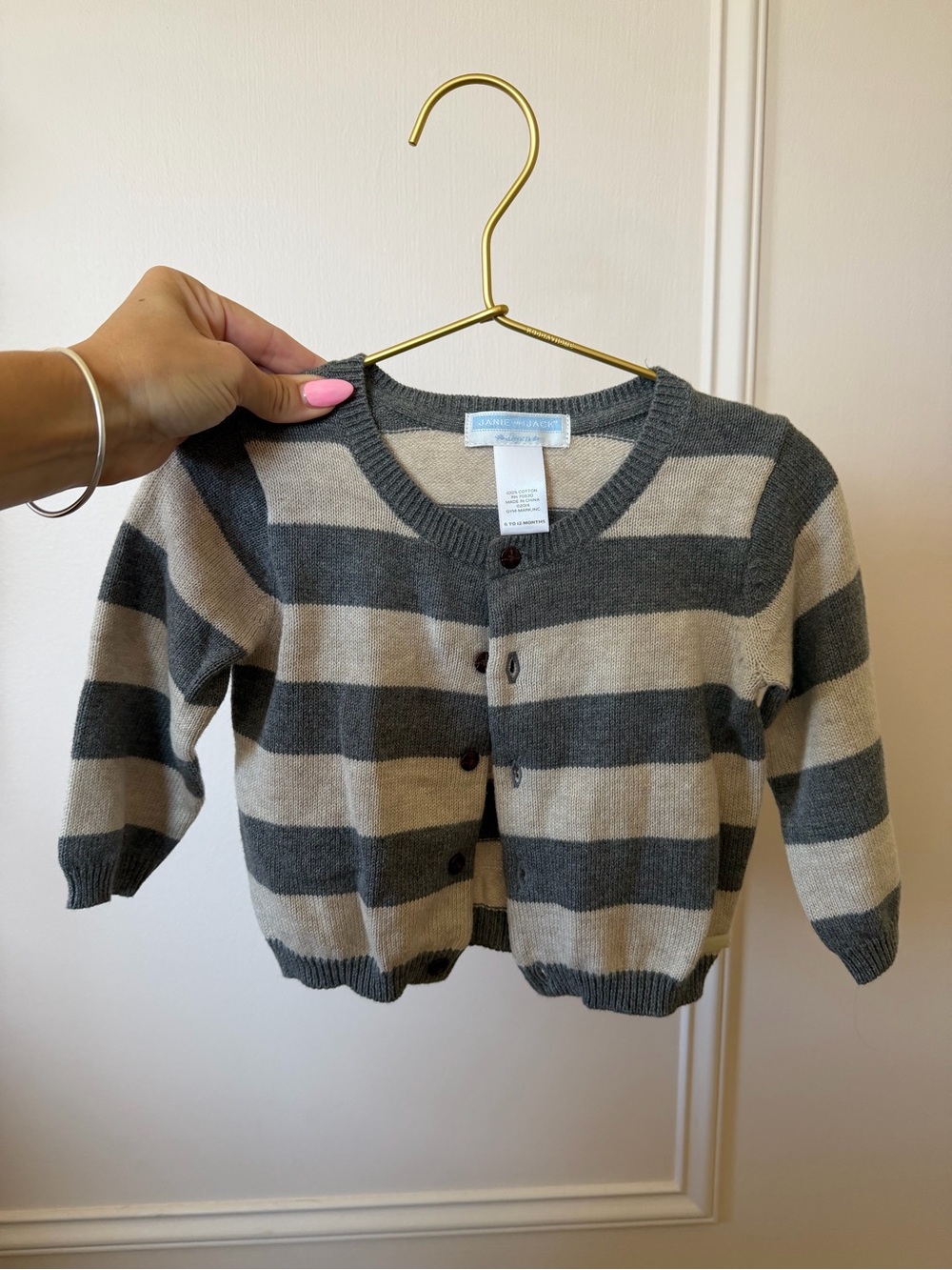 janie and jack layette baby knit cardigan